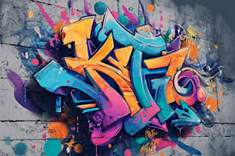 design cool graffiti art for your logo or name