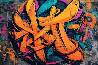 design cool graffiti art for your logo or name