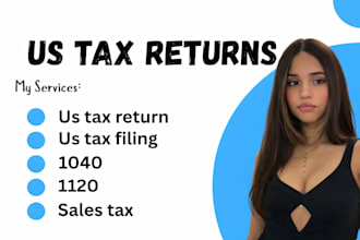 us tax return, us tax filling, 1040, 5472, 1120, sales tax