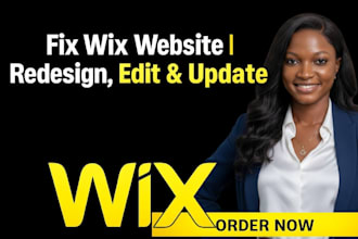 redesign wix website design wix website update, edit wix website fix wix website