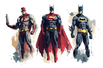 superhero character for comics