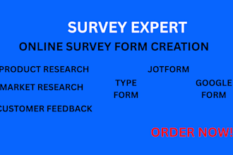design professional online survey form using typeform, jotform or google forms