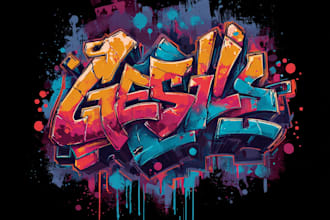 design cool graffiti art for your logo or name