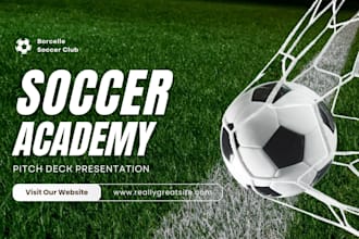 design sports startup pitch deck football academy investors deck soccer deck