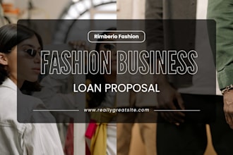 design fashion business loan proposal clothing brand funding loan proposal