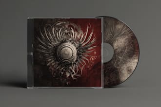 create a unique psychedelic surrealistic illustration for album cover