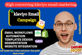setup klaviyo email marketing design klaviyo flows automation shopify marketing