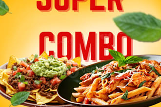 design eye catching food posters for restaurants and cafes