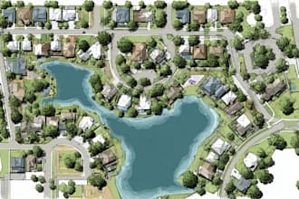 create of subdivision design, plat map for for real estate