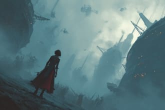fantasy sci fi character or landscape illustration