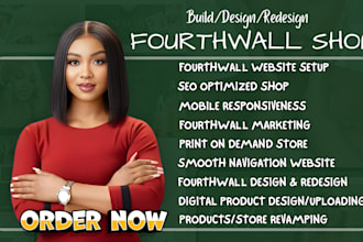 design fourthwall website, pod store fourthwall setup,redesign fourth wall store