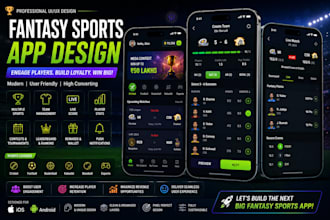 build fantasy sport app, sport bet app, live score app, tournament app, bet app