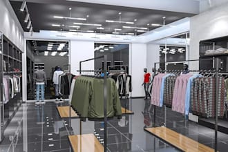design your boutique or jewelry store interior in realistic 3d