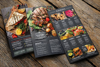 design a restaurant menu , food menu , fast food flyer