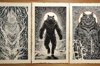 make a linocut portrait