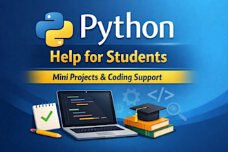 help with python programming and mini projects for students