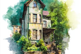 turn your home into watercolor painting