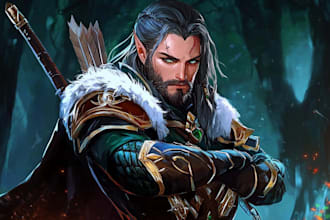create fantasy dnd character or dnd character design