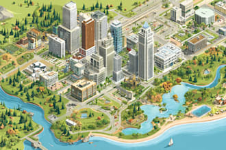 design business vector map of any location