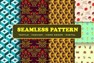 do seamless pattern designs for textile, fashion, home decor