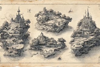 make fantasy world map dnd campaign map ttrpg map design illustration