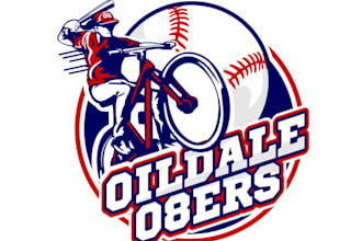 create modern baseball team logo design