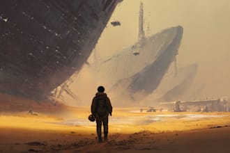 paint scifi or fantasy digital art illustration