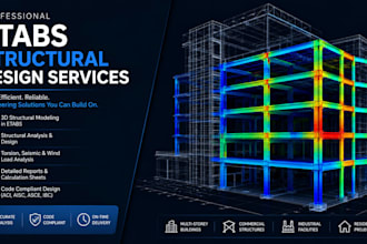 provide etabs structural analysis, engineering calculations stamping and sealing