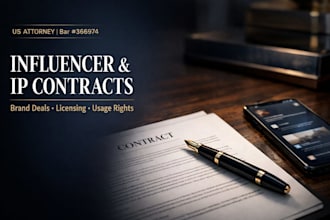 draft influencer contracts, brand ambassador and IP licensing agreements