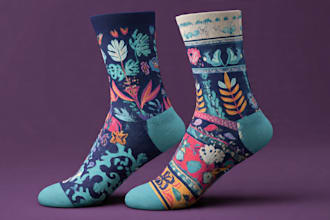 design custom and unique socks design