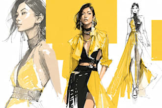 draw a fashion illustration or sketch