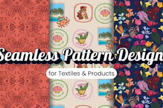 seamless pattern design for textiles and products