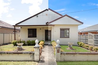 professional sky replacement and grass enhancement for real estate photos