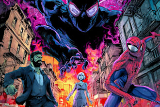 comic book illustrations and comic story book