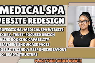 medical spa website, med spa website design, spa website, wellness spa website