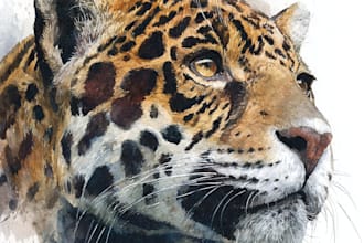 draw animals in realistic style using watercolor