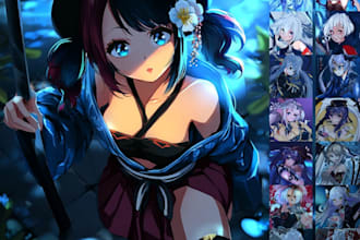 make japanese anime and manga illustration