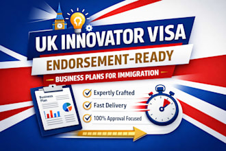 quickly draft UK innovator founder visa business plan for visa endorsement