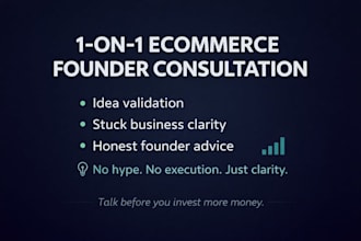 talk to an ecommerce founder for clarity on your business