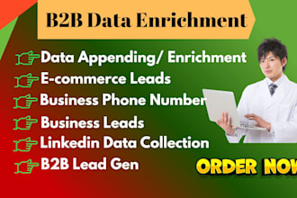 do b2b data enrichment, lead generation and linkedin data collection
