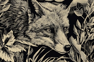 create awesome linocut illustration art