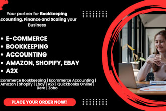 do ecommerce amazon, shopify accounting and bookkeeping in quickbooks, xero, a2x