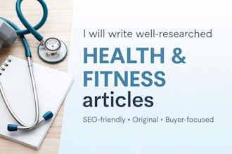 write engaging health and fitness blog articles