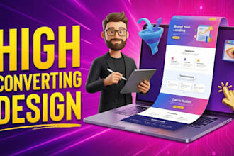 design a modern elementor landing page or squeeze page