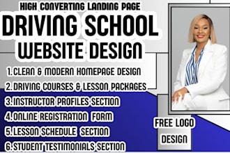driving school website driving instructor website driving lessons website