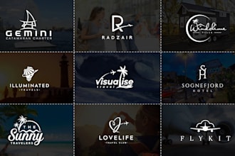 design or redesign summer travel holiday and beach logo