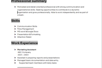 create your professional CV or resume