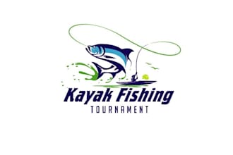 design a modern fishing logo that leaves a mark