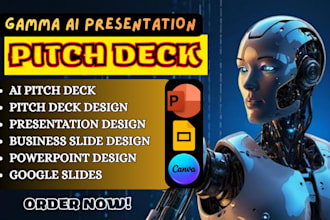 create ai startup pitch deck, machine learning saas and llm investors pitch deck