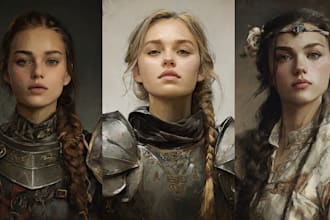 paint a realistic or fantasy portrait